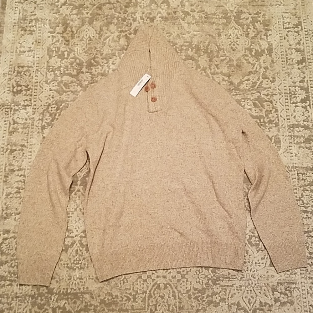 J Crew NWT Donegal Tweed Shawl collar sweater
